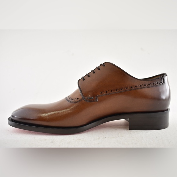 Christian Louboutin Sartoby Flat Brown Leather Dress Oxford Derby Loafer 45 12 main image 7